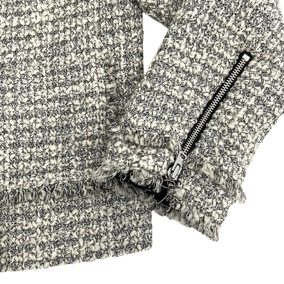 J. Crew Lady Jacket in Metallic Tweed Fringe Trim Blazer Size 6 - Picture 7 of 13